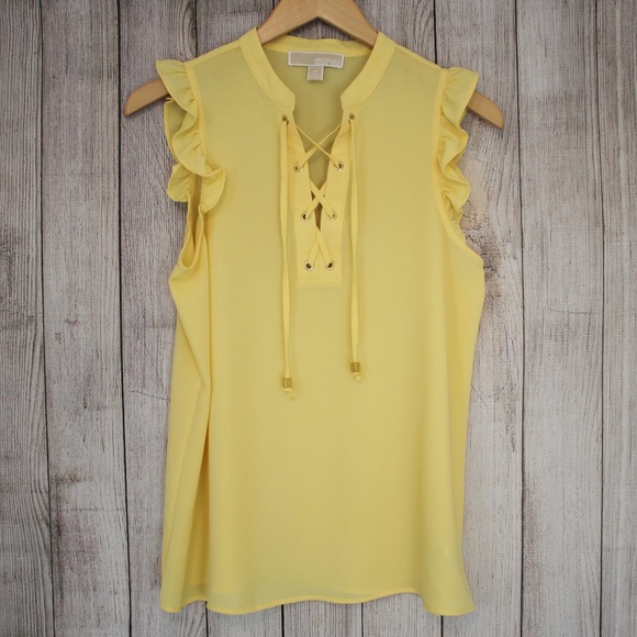 michael kors yellow blouse